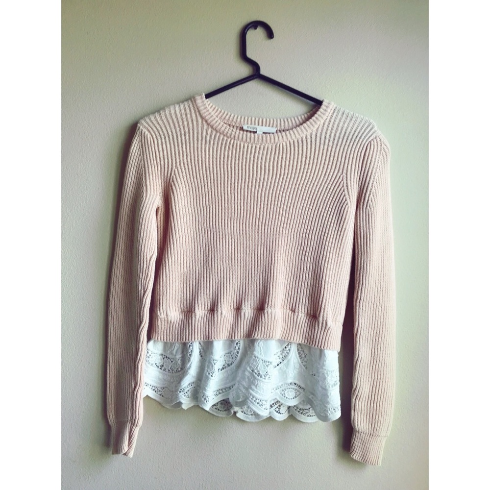 Maje pink with lace top